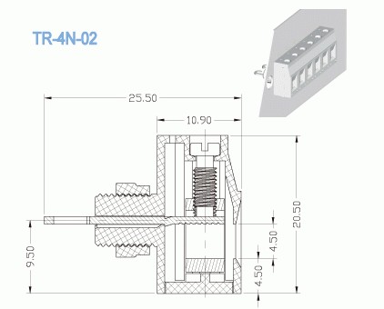 Wire To Wire Through Panel Mount Terminal Blocks Electrical 300 Voltage 30A