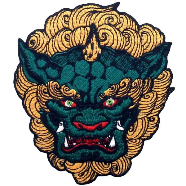 Lion Dog 3D 10cm Custom Embroider Patch Die Cut Border For Jackets