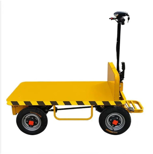 Electric Four-wheel Flat Car Shop Car Electric Car Warehouse Cargo Flat Car