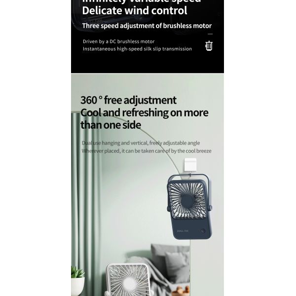 Portable Mini Foldable Desk Fan Three Speed Wind And Lightweight Design OEM Logo