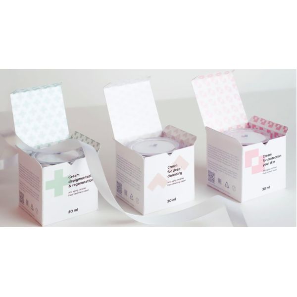 300 CCNB CDR Cosmetic Packaging Boxes Custom Logo Cream Skincare Makeup CMYK