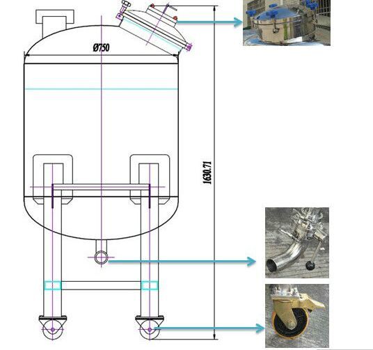 Movable Stainless Steel Storage Tank , Poly Water Storage Tank Supplier