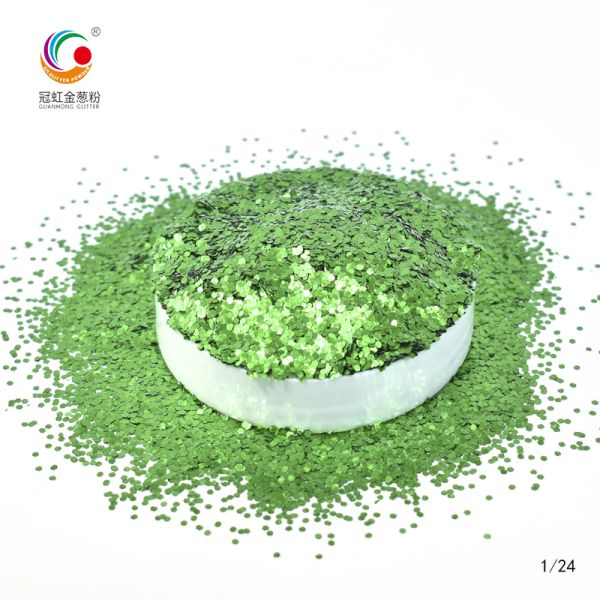 Colored Hex Aluminium Glitter Heat Resistant Purple Powder 0.2mm-1.0mm