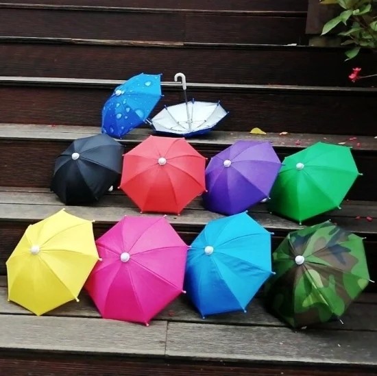 Small Mini Mobile Phone Umbrella with Manual Control and Open Diameter ＜90cm