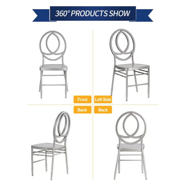 Oro de alta calidad del metal de los muebles del hotel que cena apilando las sillas de Phoenix para el acontecimiento