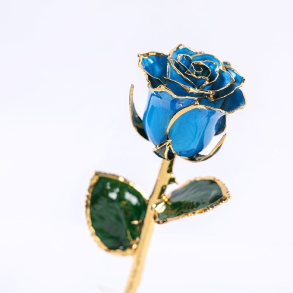 24K Gold-plated Eternal Rose Gold Resin Preserved Flower Golden Branch Rose