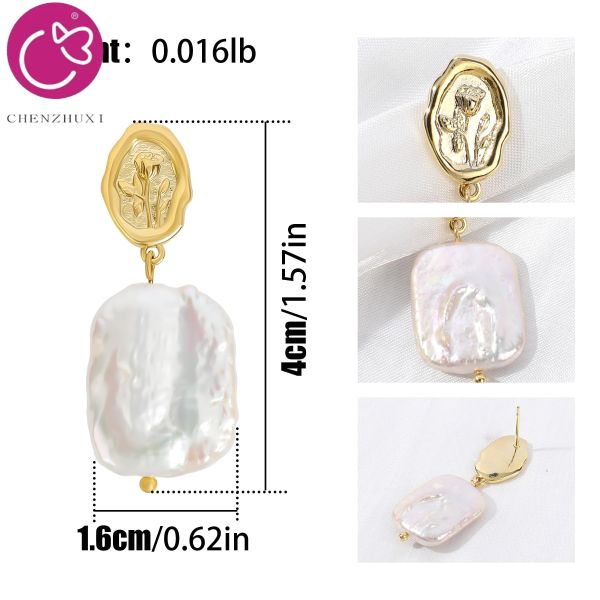 Fashion Jewelry Latest Design Natural Pearl Earrings Pearl Petals Baroque Pearl Earrings
