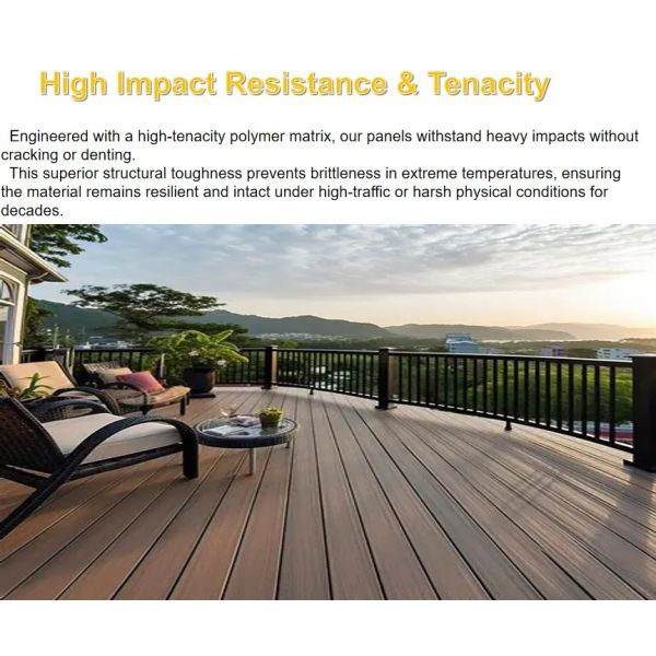 148*23mm Composite WPC Decking Boards Non Toxic Natural Texture