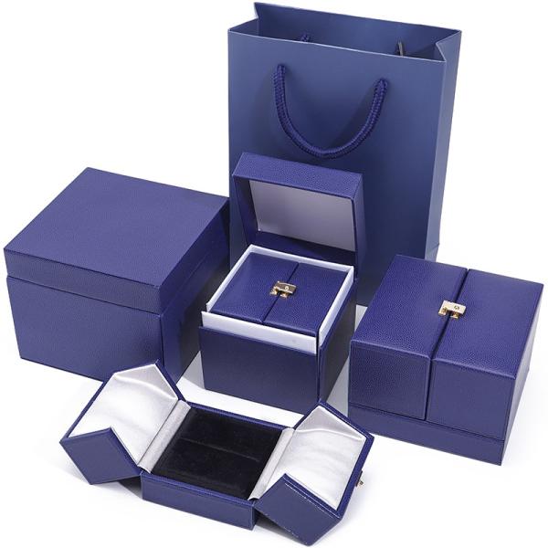 Double Door Storage Velvet Jewelry Box for Newest Style Packaging of Luxury Accessories