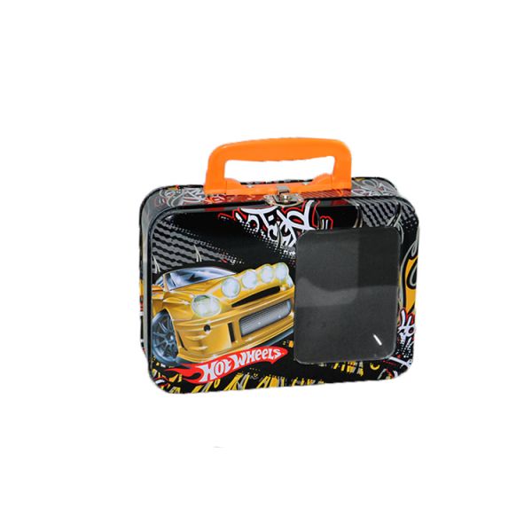 Cute Rectangular Tin Box For Children , Metal Tin Can With Window 188*134*60hmm
