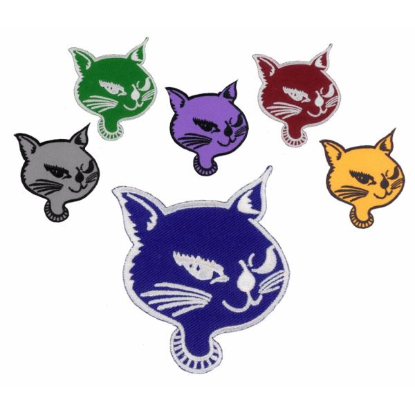 Custom Made Iron on Embroidery Cat Patch for Garment for Jackets Jeans T-shirts