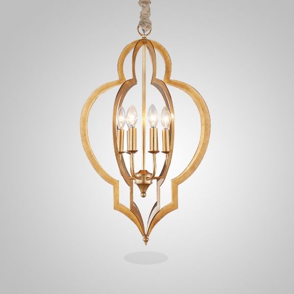 Cast iron wrought chandelier for indoor home pendant lamp (WH-CI-49)