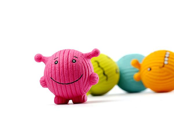 6cm Soft Latex Squeaky Dog Ball