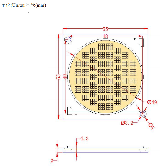 цвет УДАРА 55x55MM обломока сальто 500W 600W 700W 800W 900W 1000W Bicolor одиночный