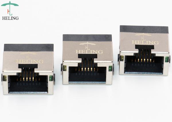 Through Hole 8 Pin RJ45 Female Connector For Ethernet Router