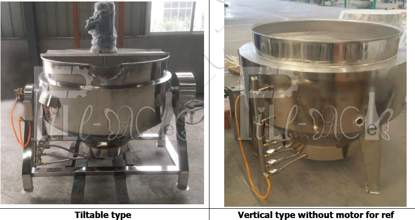 Емкость 400L электрического чайника пара нержавеющей стали топления промышленного закрытого кожухом Tiltable