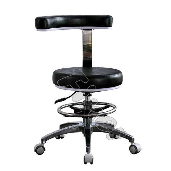 PU Leather Saddle Swivel Dental Chair With Armrest Dentist Stool Chair