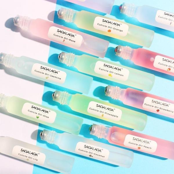 Soins Nutritifs Rose Gold Flacon Marque Privée Vente en Gros Huile à Cuticules pour Ongles Stylo Roller Contenant Personnalisé
