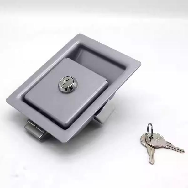 Blocage par panneau pour porte de balayeur-lavageur    Blanc, 2 touches, adapté aux véhicules sanitaires