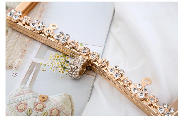 22cm Glittering O Ring Closure Purse Clutch Frame For Engaged Handbag