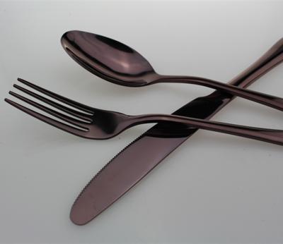 Newto Stainless steel colorful cutlery/ coffee color flatware/wedding cutlery