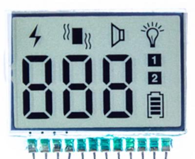 21.8*15mm Black And White 7 Segment LCD Display Pin Connector Digital LCD Display