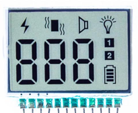 21.8*15mm Black And White 7 Segment LCD Display Pin Connector Digital LCD Display