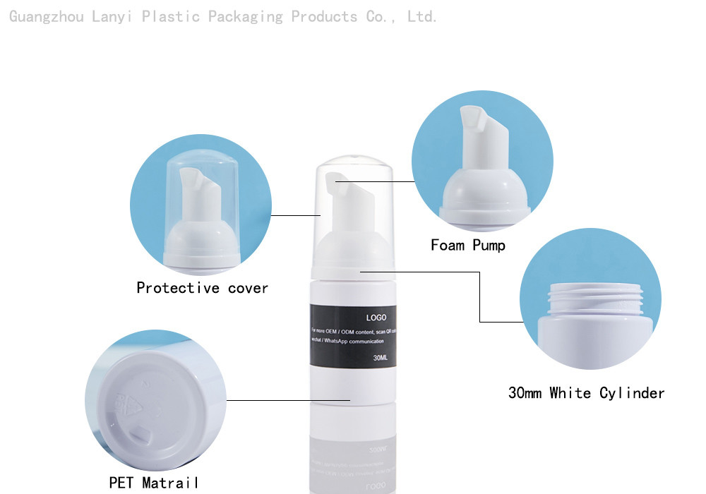 Бутылка насоса пены перемещения 30ml 50ml 60ml ЛЮБИМЦА