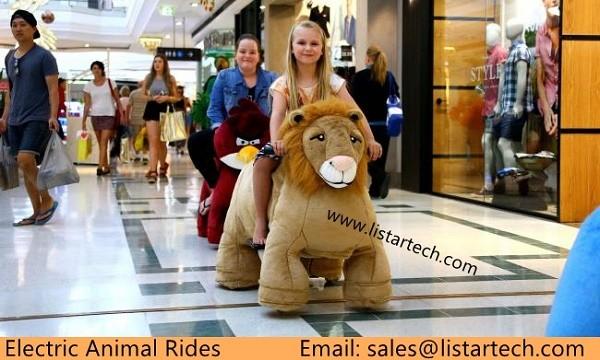 Shopping Mall for Adult Animal Rides, Plush Electronic Kid Riding Horse Toy in Mall
