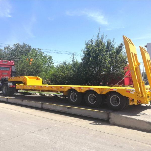 Semi remolques con pendiente para excavadoras bulldozers para máquinas pesadas