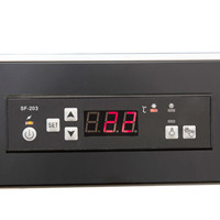 Square Glass Ice Cream Showcase Freezer 20 Pans Fan Cooling Type 1730*1068*1250mm