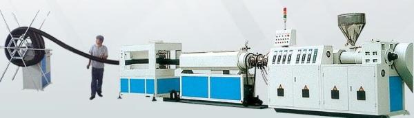 PE Pipe Manufacturing Plastic Extrusion Line For PE Carbon Spiral Reinforcing Pipe