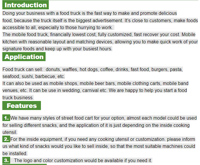 Garment Shops Used Square Food Trailer Kiosk Truck with Top Sale Ice Cream Machine