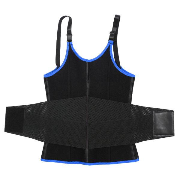 Голубая дуговидная тренировка шеи вспотела жилет плюс размер 4x