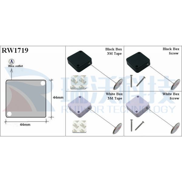 RW1719 Square Security Tether Plus Dia 22mm Circular Sticky Metal Plate