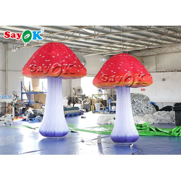 Stage Decoration 2.5m Inflatable Mushroom With Led Light