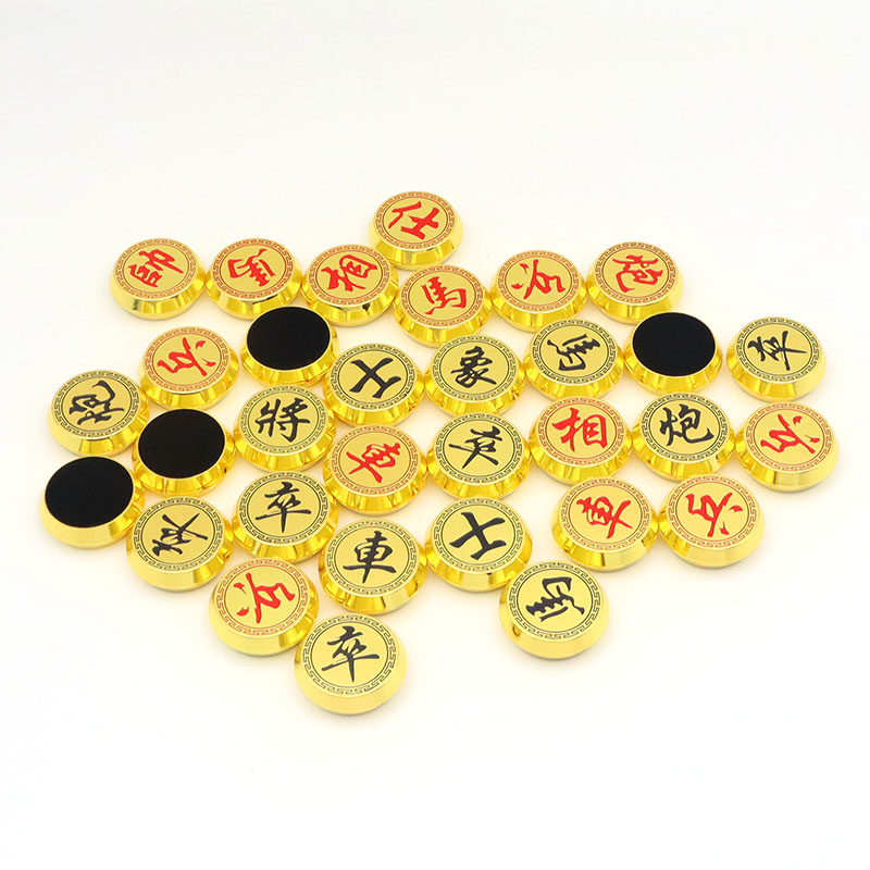 Professional Zinc Alloy Chinese Chess Set with Foldable Design and Customized Logo for Game Store Wholesale