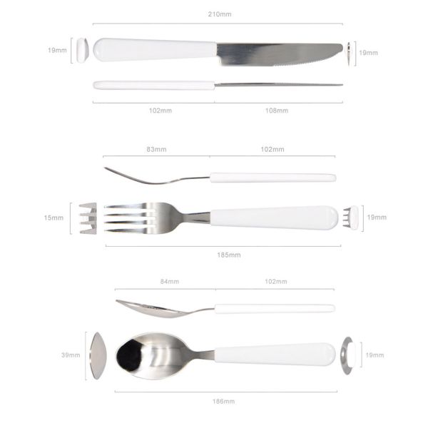 Sublimation Stainless Steel Cutlery Set Fork Spoon Knife For Adult And Kids