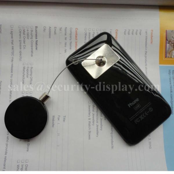 Round Anti-Theft Display Pull Box With Circular Sticky Metal Plate End