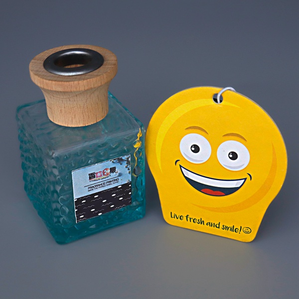 Smiley Yellow Hanging Paper Air Freshener Long Lasting Smell