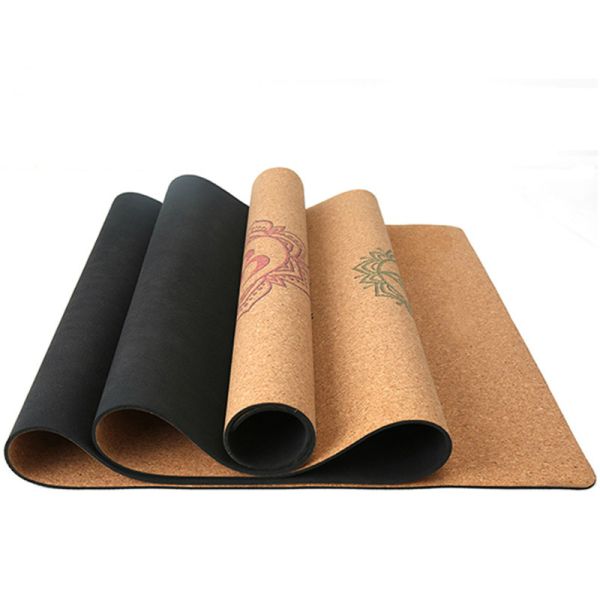 Natural Rubber Cork Non Slip Yoga Mat Custom Slip Resistant Yoga Mat