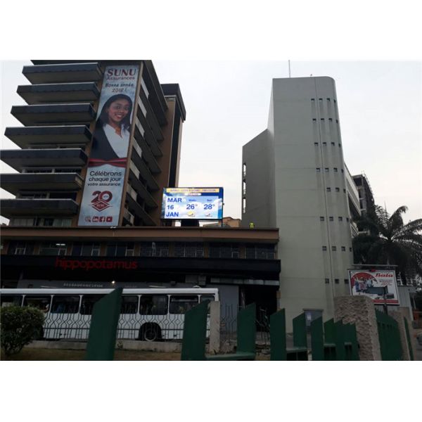 Demostración grande de la pantalla LED fija al aire libre de P3.91 HD, pantallas al aire libre de la publicidad de Digitaces