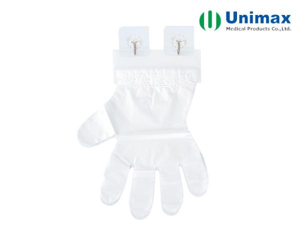 Anti Slip PE Disposable Clear Plastic Gloves With Eyelet