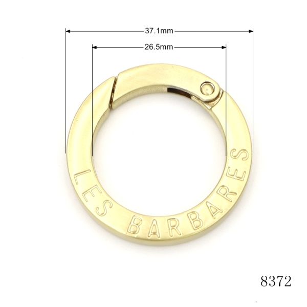 Custom Logo Engraved Corrosion Resistant Waterproof Spring O Ring Carabiner Clip for Bag & Key Chain