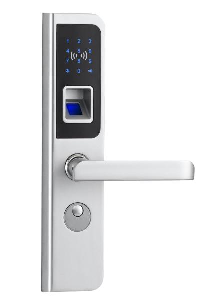 Fechaduras da porta brilhantes da impressão digital do cromo RFID com os certificados do CE e do FCC