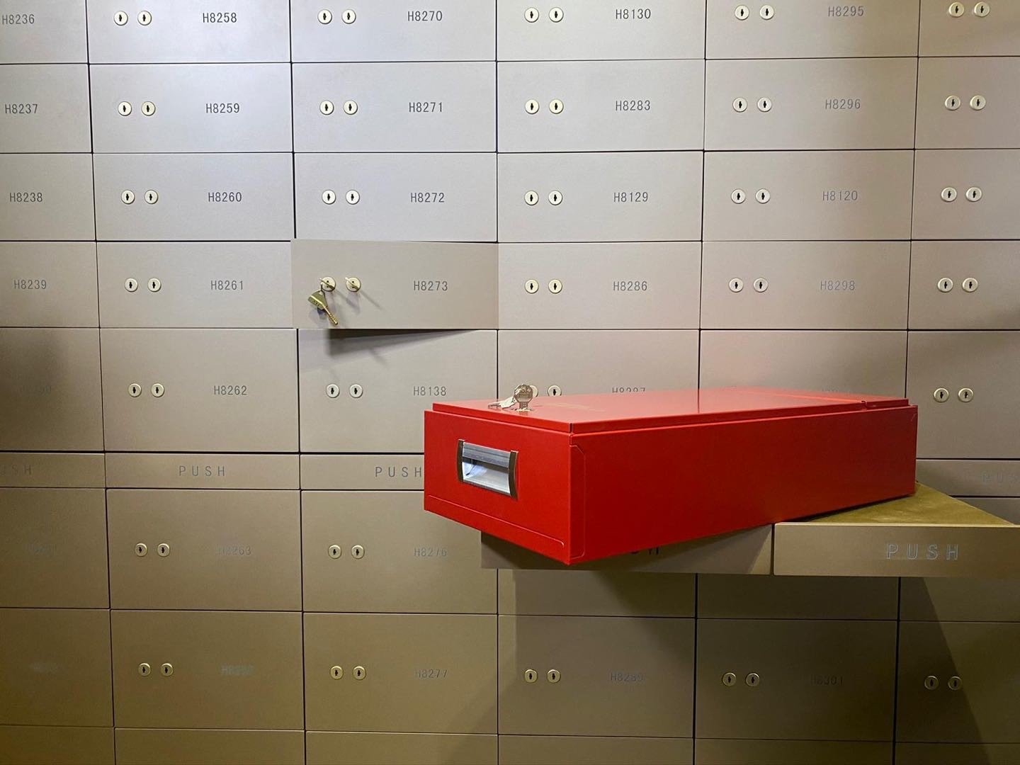 Банка покрова из сплава замка сертификата UL коробка Deposite алюминиевого безопасная с золотым цветом