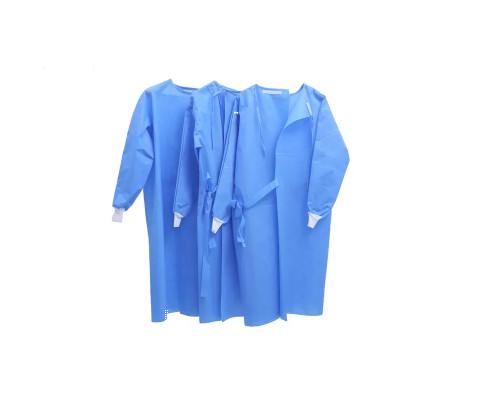 Adult Blue PP Hospital Disposable Sterile Gowns