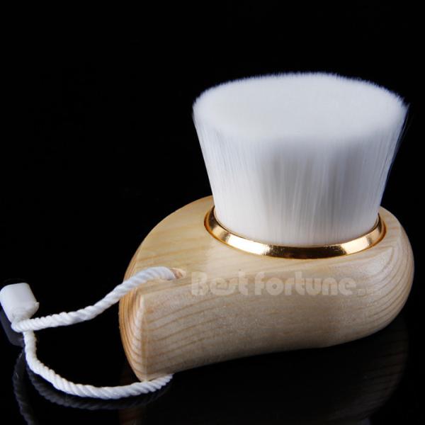 Mild Fiber Pore Charcoal Face Brush Fiber Hair Wooden Handle Easy Operating