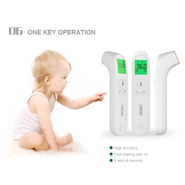 Baby Rohs Infrared Forehead Thermometer 3~5cm Test Distance 9 Sets Of Memory