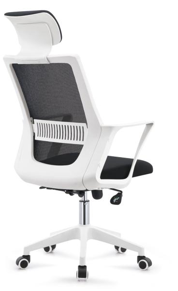 White Mesh High Back Office Chair For Tall People Puncture Proof ISO Approval